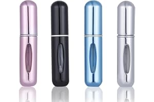 BINQILIN 4PCS 5ml Flacon de Pulvérisation de Parfum Portable Flacon de Pulvérisation Auto Amorçante Bouteille de Maquillage Vaporisateur de Parfum de Voyage