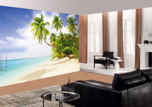 Regulär Preis 69,95 EUR! AKTION! BEGRENZTE STÜCKZAHLEN! 87002 Fototapete SELBSTKLEBEND Breite 272cm Höhe 198cm 8 Teile Beach in the South Seas wieder ablösbar Tapete Poster Wandposter Bildtapete photo mural wallmural Fotowand Leinwand Landschaft Wald Strand New York Skyline Stadt Städte Stein Weltkarte 3D Effekt Auto Blumen Berge Baum Disney Fenster Grün Blau gelb schwarz Holz Meer Natur Wasserfall Runa Universum Urwald Vintage XXL Art ablösen Ziegel Kinderzimmer Schlafzimmer Wohnzimmer Küche - 3