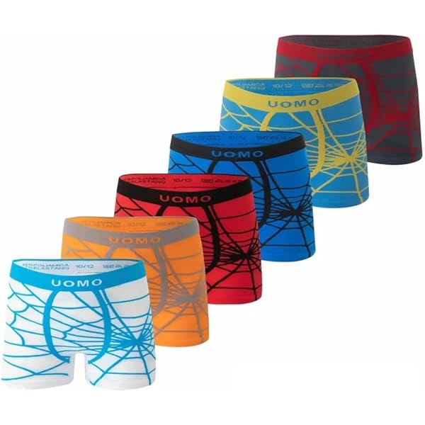 PiriModa 6/12 Pack Jungen Boxershorts - Bequeme Mikrofaser Unterwäsche 2-16 Jahre