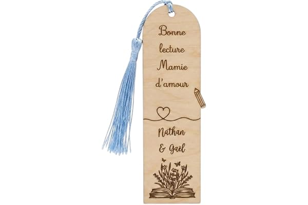 Générique Marque-Page en Bois Personnalisé - (Cadeau de fin d'année, Maîtresse, Nounou, Atsem ...)