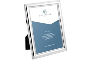 Zilverstad Perłowa ramka na zdjęcia, metalowa, srebrna, 0,9 x 12 x 17,5 cm