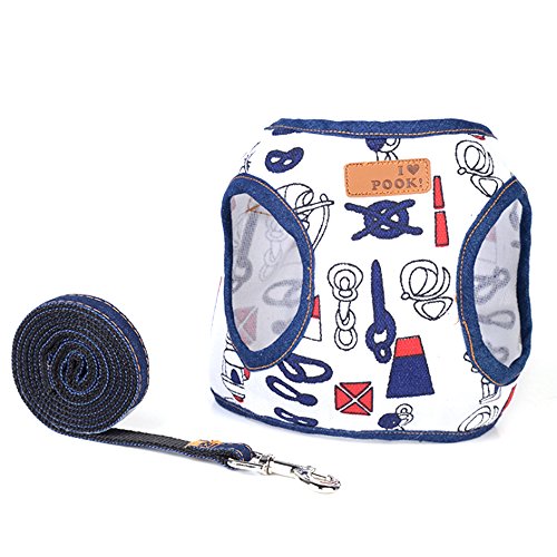 Juego de arnés y correa para mascota de SANFENG, perro, gato, perro, vaquero, perfectos para mascotas medianas y pequeñas, cachorro, para caminar, correr, senderismo