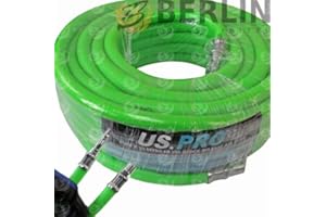 BERLIN - US.PRO BY BERGEN Air Line Hose Compressor 15m 50ft 1/4'' BSP 8mm Bore Hivis Heavy Duty Connectors