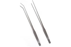 2 Pièces Pince pour Aquarium Incurvée, Pinces en Acier Inoxydable 27cm Longues Droites/Incurvées, Aquarium Aquascaping Kit, pour Lézards, Araignées, Aerpents, Outil D'alimentation pour Aquarium