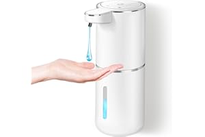 ‎DALUGO Seifenspender Automatisch, Dalugo USB C Wiederaufladbar Seifenspender Wandbefestigung 380ml Elektrischer Seifenspender mit Sensor, 4 Stufen Verstellbar Seifenspender Weiß für Küche Badezimmer