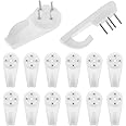 ORiTi Non Trace Wall Hooks, Non Trace Picture Hook Non-Trace Nail Plastic Invisible Traceless Hardwall Hanging Hook for Picture Photo Frame Hangers (Pack of 24)