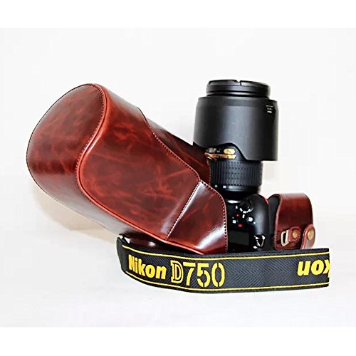 pu Design Housse en cuir   tui pour appareil photo avec tr  pied pour Nikon D750