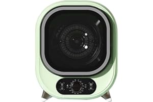 DPDZSW Small Tumble Dryer, Portable Condenser Tumble Dryer, 5kg Vented Tumble Dryer, Perfect for Counter Top or Wall Mounted Use, Compact, Mini Spin Dryer, 0.8kg Load Capacity,Green