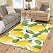 Produktbild Rtosd Frisches Obst Gelbe Zitrone Limetten Große Rutschfeste Moderne Bodenfläche Teppich Pad Matte Oriental Kommerziellen Teppich Für Keller Schlafzimmer Wohnzimmer Küche Home Decor 5 'X 7' Indoor