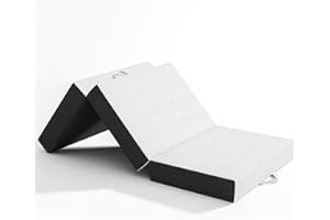 Vesgantti Folding Mattress Small Single, 10CM Gel Memory Foam Foldable Mattress Tri-fold for Travel, Camping, Guest Bed - 100-Night Trial, CertiPUR-US Certified