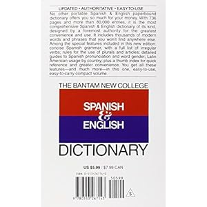 The Bantam New College Spanish and English Dictionary: Diccionario Ingles Y Espanol (The Bantam new college dictionary series)