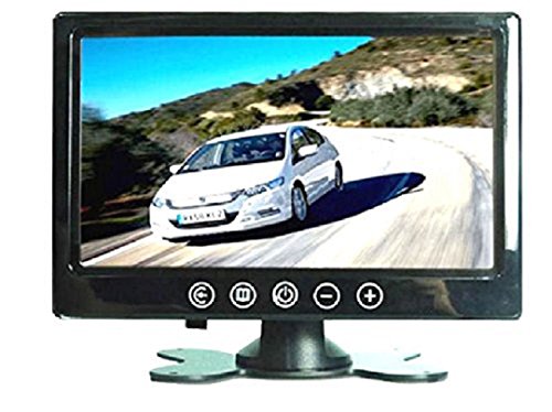 Monitor 10.1 pulgadas TFT/LED Hi-Res 1024 x 600 pantalla Monitor a colores botones a táctil con mando a distancia para coche caravana Casa