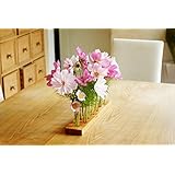 Blumenvase aus Holz und Glas, Reagenzglasvase, Vase, Holzvase