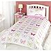Fly Up High Butterfly 4 in 1 Junior Bedding Bundle (Duvet + Pillow + Covers)