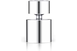 QEIHITYO FM22 Aeratore Rubinetto,Rompigetto Rubinetto Cucina, Filtraggio a Risparmio Idrico,Due Modalità di Flusso Dell'acqua Può Essere Rruotato di 360°(Viene fornito con 5 adattatori),elettropiastra