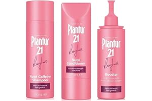 Plantur 21#långt hår koffeinschampo + koffeinconditioner + booster för långt och snyggt hår | Komplett set förbättrar hårets tillväxt och reparerar stressat hår