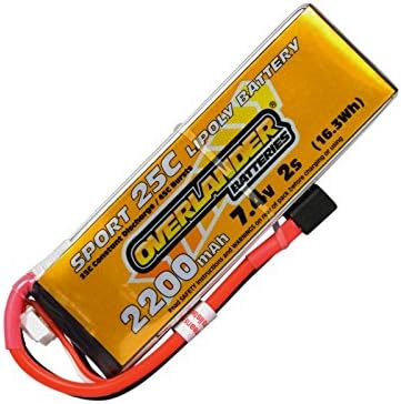 2200mAh 2S 7.4v 25C Lipo Battery - Overlander Sport