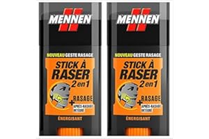 MENNEN - Stick à Raser 2 en 1 Homme - Energisant - 50 ml - lot de 2