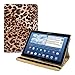Produktbild kwmobile Hülle 360° für Samsung Galaxy Note 10.1 (2014) Case in Leopard Design mit Ständer - Schutzhülle Tablet Tasche mit Standfunktion in Braun Schwarz Hellbraun