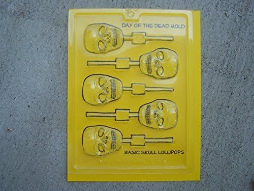 Basic Skull Lollipop Mold - Day of the Dead Sugar Skulls, Candy Skulls, Halloween by SuenosImports