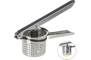 Envenzo Stainless Steel Potato Masher & Ricer – Durable Vegetable & Fruit Press, Baby Food Maker, Dishwasher Safe – Trusted by Chefs, 25cm x 10cm