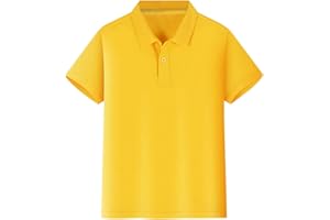 BFYSFBAIG Boys Girls School Uniform Polo T-Shirt, Unisex Children Short Sleeve Summer Holidays Polo Shirt Top Sports Wear Indoor Outdoor UK Age 4 to 12 Yrs