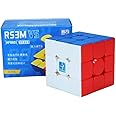 HAWKISTER Moyu Rs3M V5 2023 3X3 Magnetic Speed Cube Adjustable Elasticity Professional 3X3X3 Stickerless Puzzle Cube Rs3M V5 Magnetic Cube (Standard Edition), For Adult