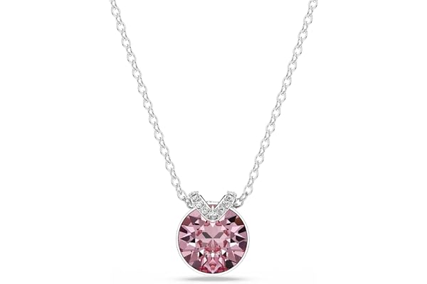 Swarovski Bella Collection Pendant, Round cut, Rhodium plated