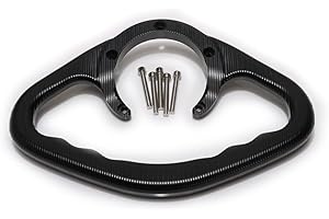 HpLive Poignée de réservoir passager de moto en aluminium pour Yamaha FZ1 FZ6 R1 R6 MT-07 pour MT-09 XJ6 (noir)