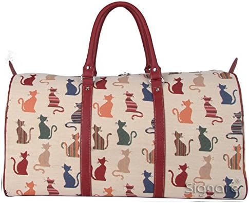Signare 22" 45L (LARGE) ladies holdall bag/travel bag/weekend bag/cabin hand luggage/ Cheeky Cat