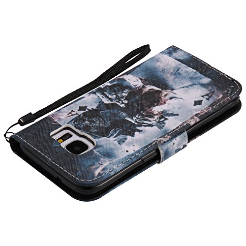 Feeltech Samsung Galaxy S7 Edge Hülle PU-Leder und Brieftasche Bunte Muster Fall mit Magnetverschluss, Hybrid-Kickstand mit Stand-Funktion, schlagen Sie schützende weiche TPU Stoßstangenabdeckung und Kreditkartenhalter für Samsung Galaxy S7 Edge Handgelenk Bügel-Buch-Art-Geldbeutel-Tasche mit 2 In 1 Berühren Sie Stift – Schürhaken - 7