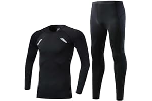 Echinodon Funktionsunterwäsche Jungen Fußball Sportunterwäsche Kompressionsunterwäsche für Fussball Training