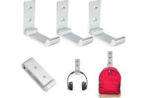 Favengo 3 Stück Wandhaken Faltbare Wandhalterung Kopfhörer Klapphaken Garderobe Kleiderhaken Silber Garderobenhaken Klappbar Mantelhaken Unsichtbar Hut Kleider Aufhänger für Küche Bad Wand Büro