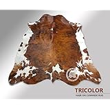 ALFOMBRA DE PIEL DE VACA Tricolor 180 x 210 cm - Excelente Calidad
