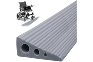 EUBSWA Rampy progowe do drzwi 2,5 x 6,5 x 100 cm, progowa szyna przejściowa, samoprzylepna, antypoślizgowa, gumowa rampa, rampa dostępu do wózka inwalidzkiego, wózka, skutera, otworów drzwiowych lub łazienki