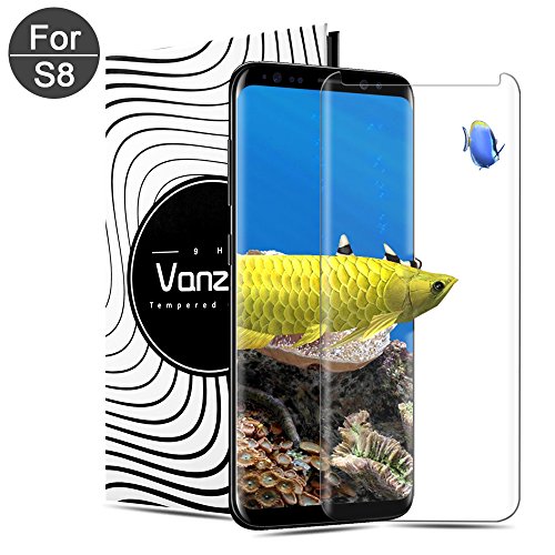 [Lot de 1] Verre Trempé Galaxy S8, Vanzon Film Protection en Verre Trempé écran Protecteur Vitre Pour Samsung Galaxy S8 Anti Rayures 