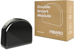 FIBARO Double Smart Moduler/Z-Wave Plus reläbrytare, trådlös på/av-utlösare, FGS-224