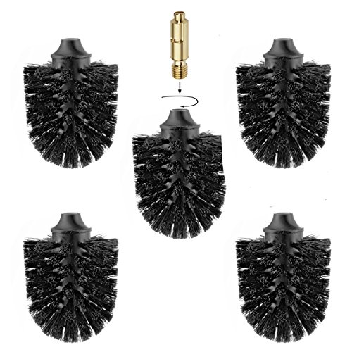 Bürstenking WC-Ersatz-Bürstenkopf für Keuco-Bürstengarnituren, schwarz, Ø 69 mm, 5er Set