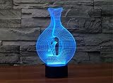 SmartEra® USB Powered 7 Farben Erstaunlich gefangener Vogel optische Täuschung 3D Glühen LED Lampe Art Skulptur produziert einzigartige Lichteffekte