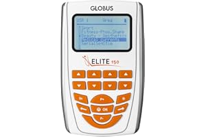 GLOBUS | Elite 150, Elettrostimulador de 4 Canales, 150 programas para el Deporte, el Fitness y los tratamientos de Belleza, Corrientes de estimulación con Efectos drenantes