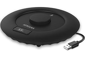Calentador de Taza KENSUKA para Escritorio, operación por inducción de Gravedad, Temperatura Constante de 55℃, Entrada de energía USB 5V/2A, Lavable con Agua.