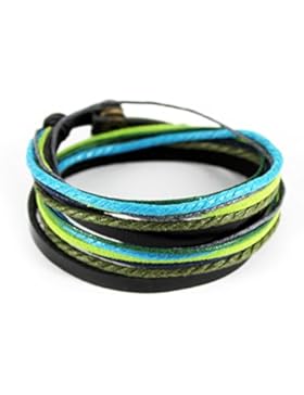 axy® TWICB1-5 TIBET WICKELARMBAND SERIE 1 BLACK! ECHT LEDER Armband Leather Bracelet!Surferarmband Schmuck