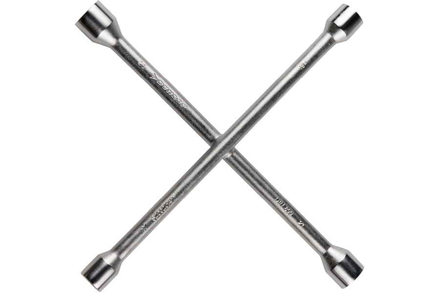 DUNLOP Llave para ruedas – Llave para ruedas de coche adecuada para tamaños de 17, 19, 21 y 23 mm – Herramienta para coc