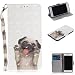 Produktbild Honghushop PU Leder Hülle für iPhone 6S/6 Brieftasche Klapphülle Flip Case Mops Design Ledertasche Schutzhülle für iPhone 6S Stand Folio Hülle Etui Scratch Magnetverschluss Fächern Karten Handyhülle für Apple iPhone 6/6S
