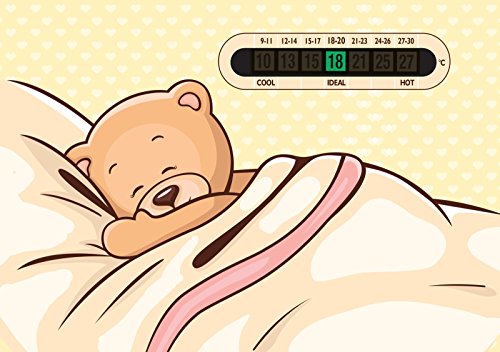 A5 Sleeping Teddy Nursery and Baby Room Thermometer