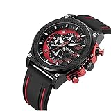 LLLS Men es Analogue Quartz Watch Sports Casual Fashion Waterproof mit Silikon Strap Chronograph Kalender