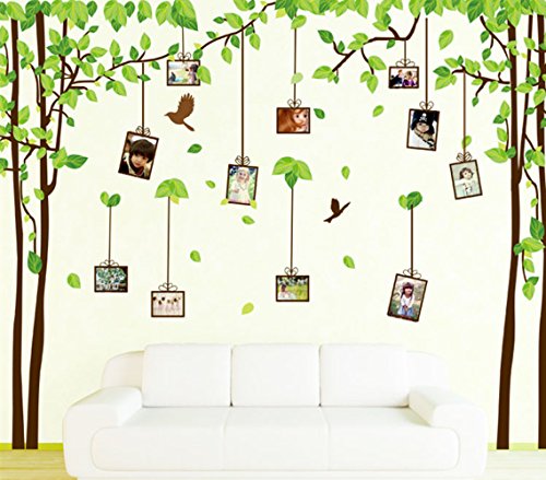 XXXL. Fresh Green Romantische Memory Baum Wohnzimmer Schlafzimmer Wandtattoo Aufkleber, Memory Tree - 3