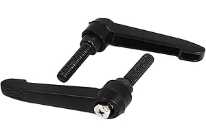 sourcing map M8 x 30mm Gewinde Verstellbare Klemmhebel Griff Handgriff verstellbarer Griff – Schwarz 2 Stück