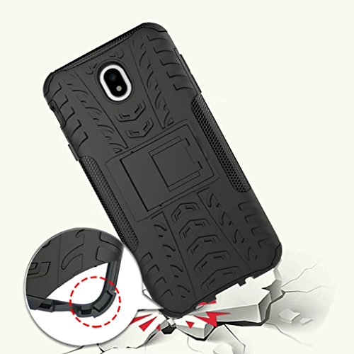 Samsung Galaxy J7 2017 Versi  n Europea  5 5  Funda  2in1 Armadura Combinaci  n A Prueba de Choques Heavy Duty Escudo C  scara Dura para Samsung Galaxy J7 2017 Versi  n Europea  5 5   Negro 