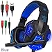 Produktbild Romsion Over Ear Gaming Headset mit Mikrofon und LED-Licht für Laptop-Handy PS4